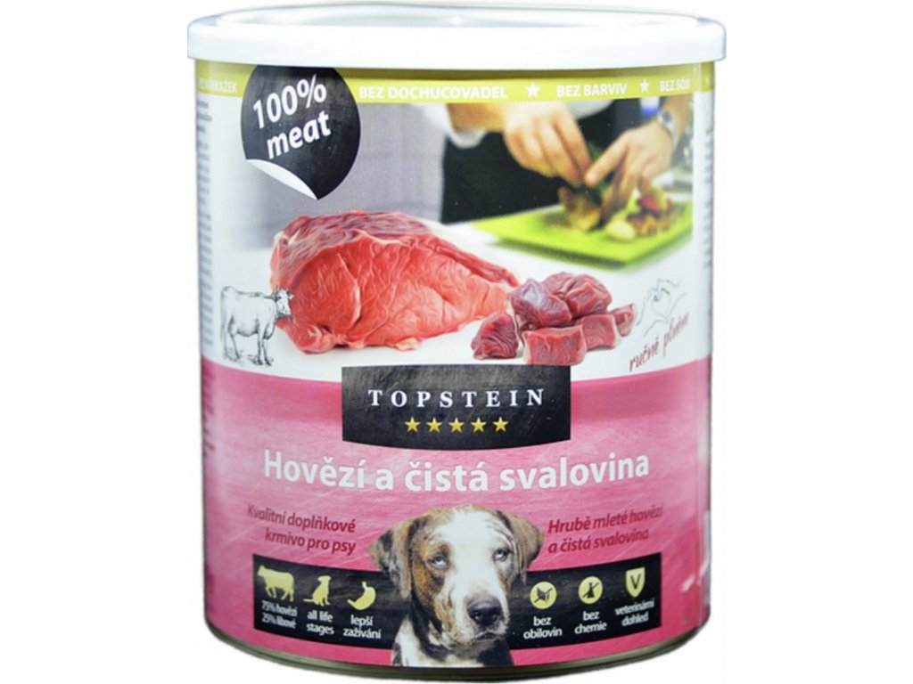 Topstein hovězí a svalovina 800g