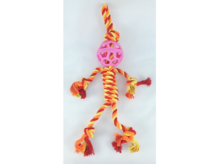 Přetahovadlo RŮŽOVÝ děrovaný míč 50 cm